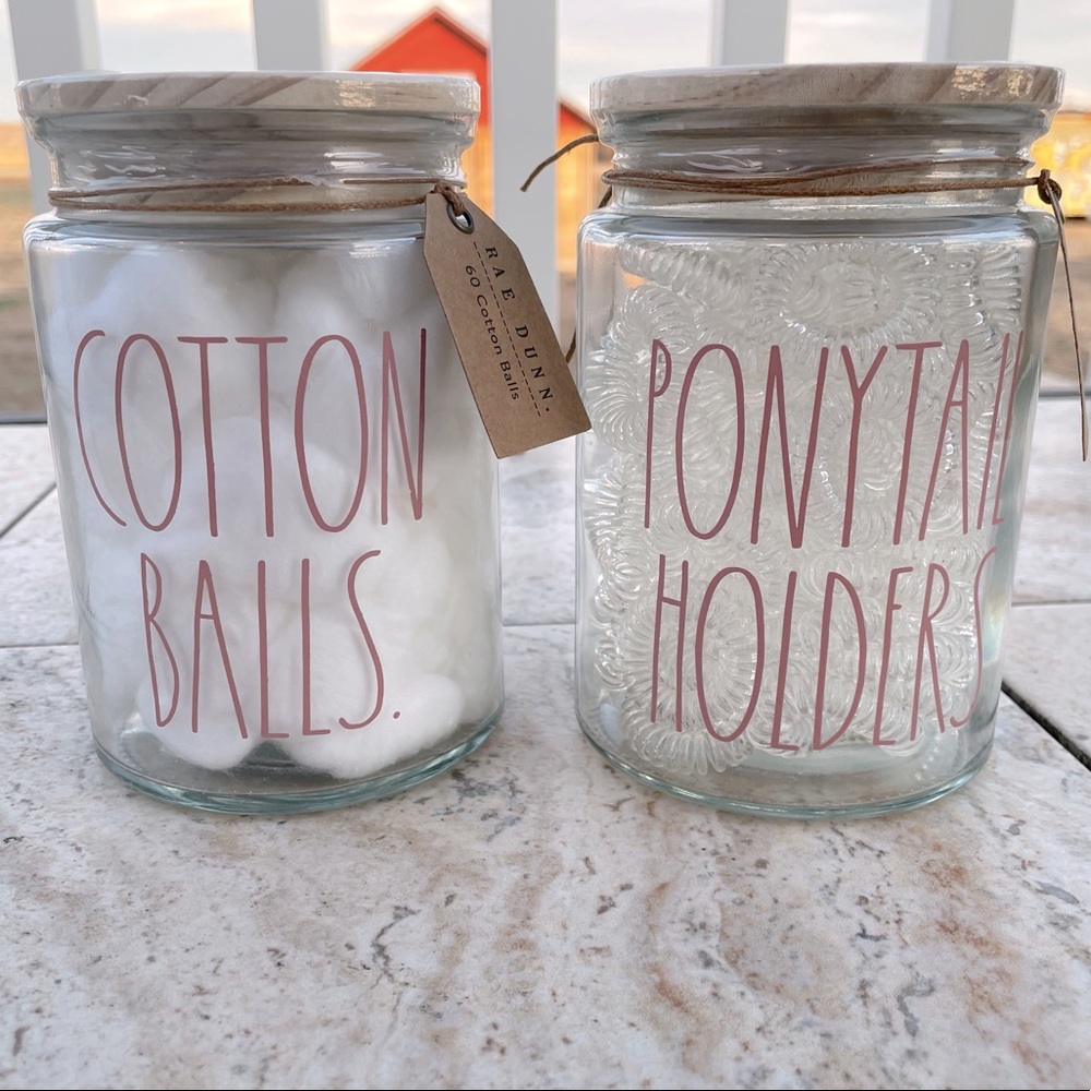 Rae Dunn glass jars